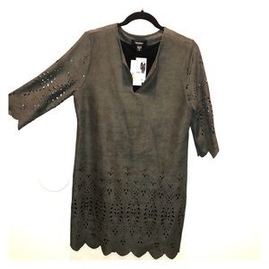 Karen Kane faux suede laser-cut dress